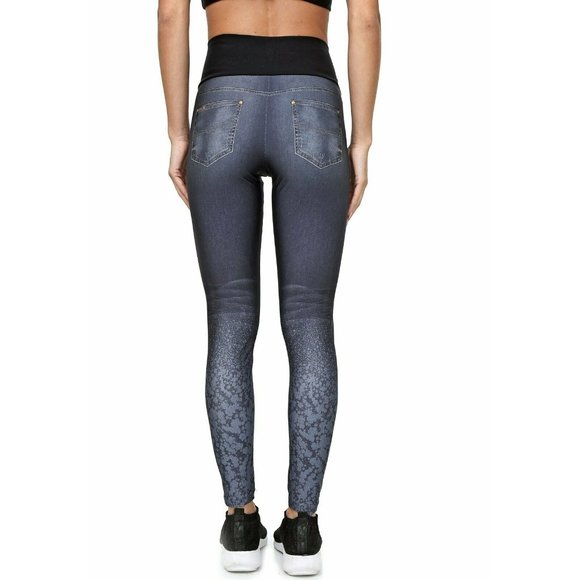 NEW Medium LIVE Denin Daily Special Washed Effect Legging Made In Brazil 51645 - Picture 5 of 5